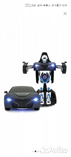 Робот машина трансформер на пульте управления