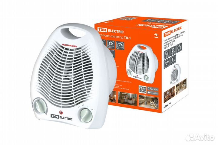 Тепловентилятор TDM тв-1 2кВт регул. мощн. термост