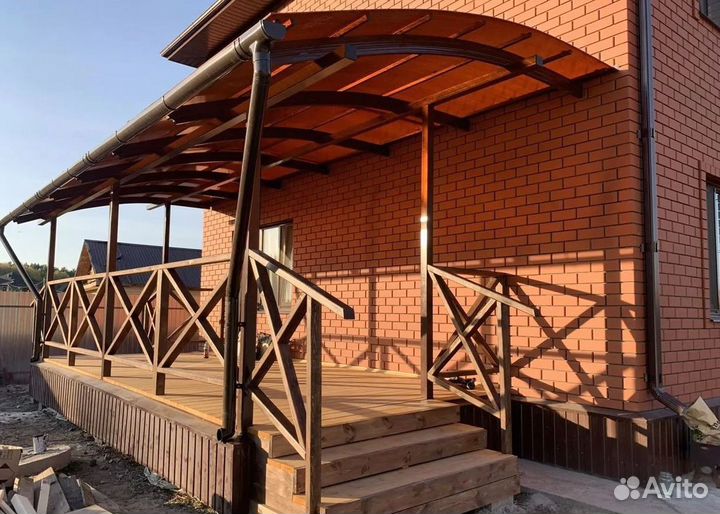 Строительство пристроя веранды беседки террасы