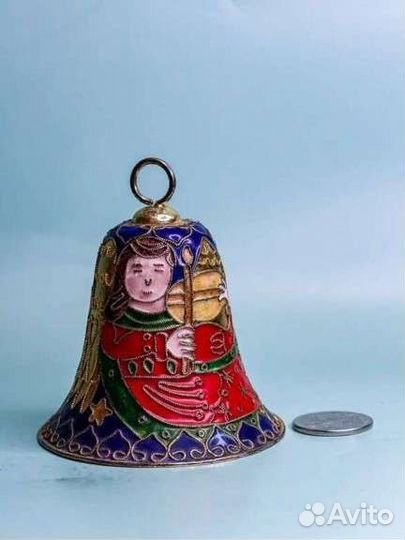 Колокольчики Клуазонне новогодние ч-2
