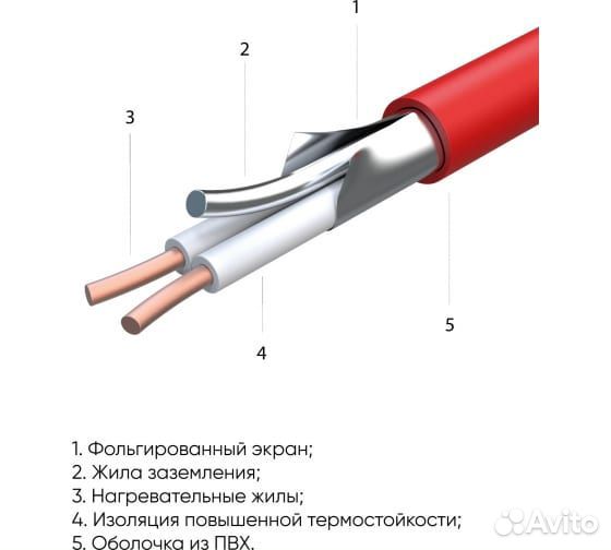 Двухжильная нагревательная секция стн кс-1350 вт/7