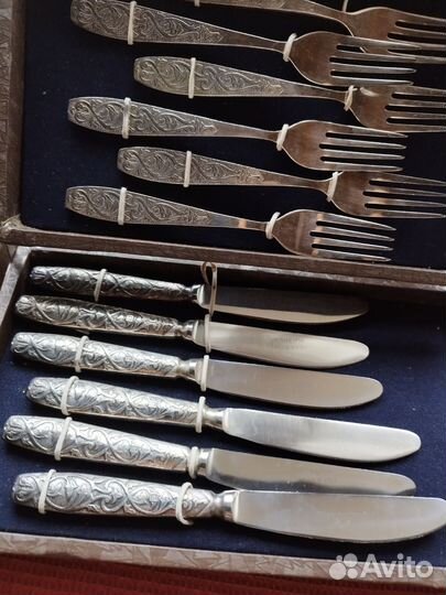 Набор столовых приборов мельхиор СССР