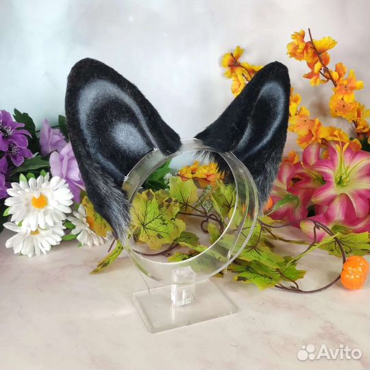 Волчьи ушки на ободке / ободок с волчьими ушками