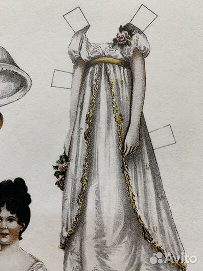 Кукла бумажная англия XIX век