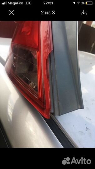 Фонарь задний левый, солярис 2016