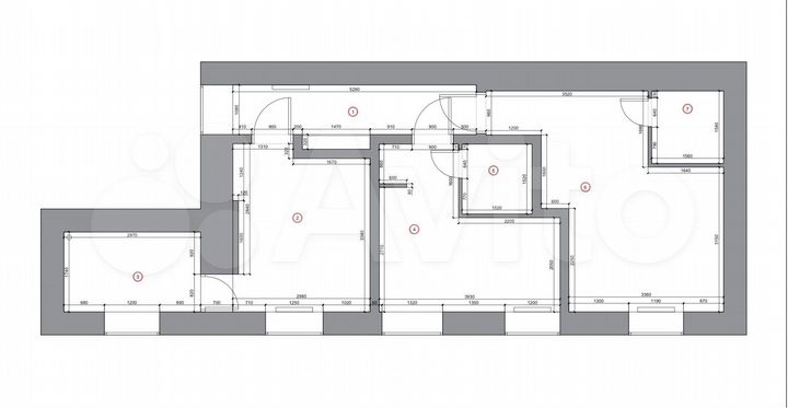 3-к. квартира, 52,4 м², 1/3 эт.