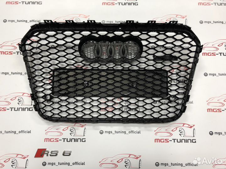 Решетка на Audi A6 в стиле RS6 кузов С7 дизайн 4.1