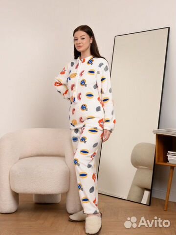 Новая Пижама женская, домашний костюм теплый