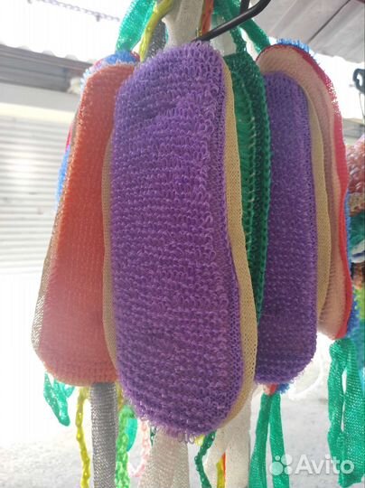 Мочалки ручной и машинной вязки