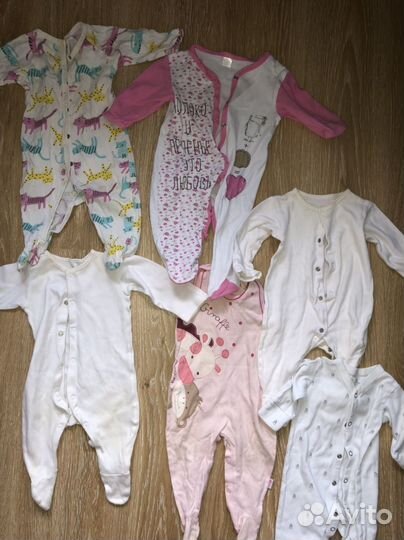 Детские вещи от 0 до 6 мес пакетом на девочку
