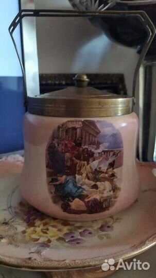 Старинная сахарница фарфор 19век
