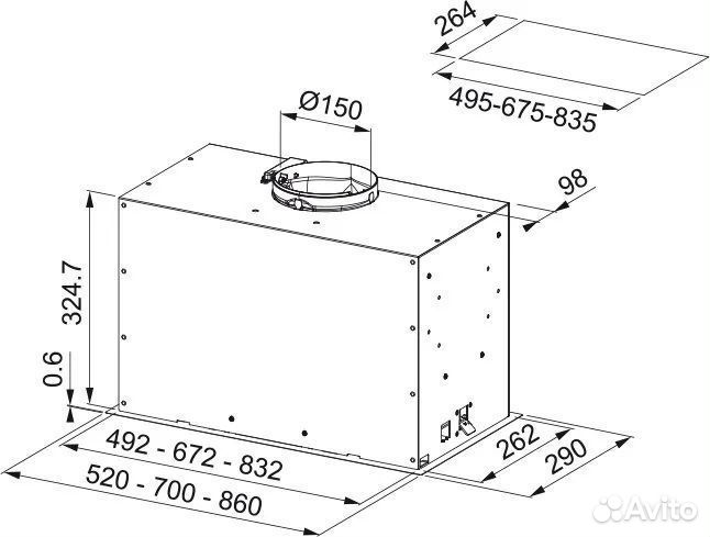 Вытяжка franke fbfp BK matt A86 (305.0665.393)