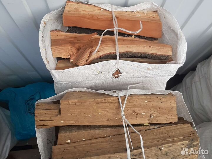 Дрова фруктовые колотые в мешках