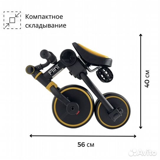 Беговел-велосипед трехколесный 4в1 BubaGO Flint