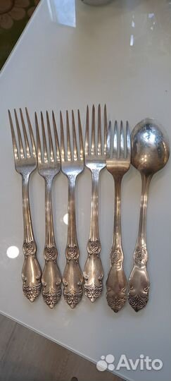 Мельхиоровые ложки вилки ножи СССР