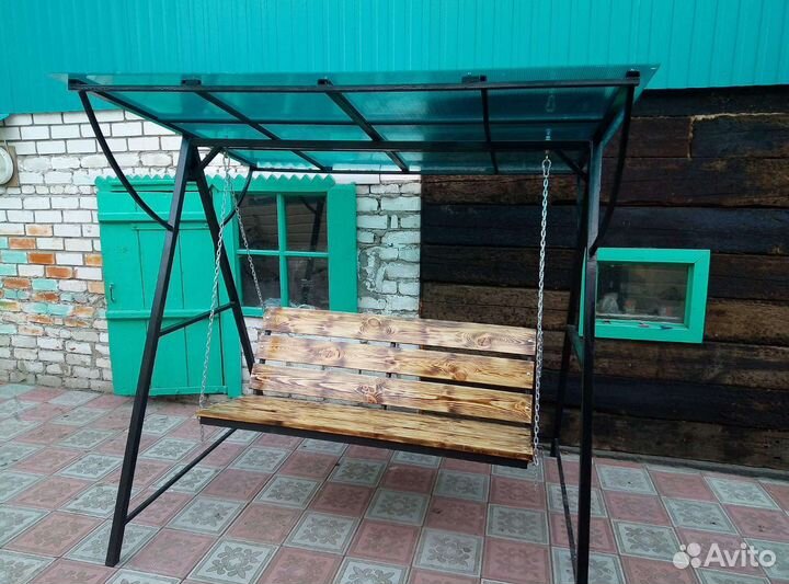 Садовые качели, лавки, изготовление