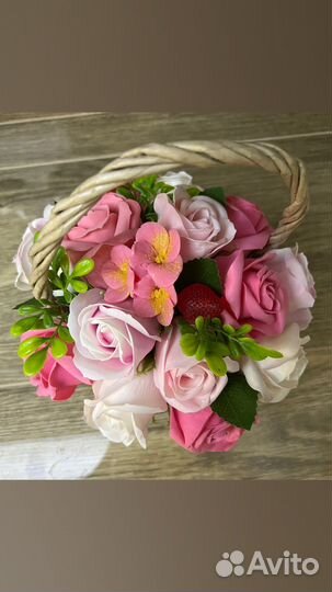 Букет из мыльных роз