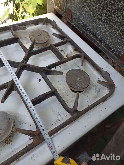Газовая печка советская чугунная решётка