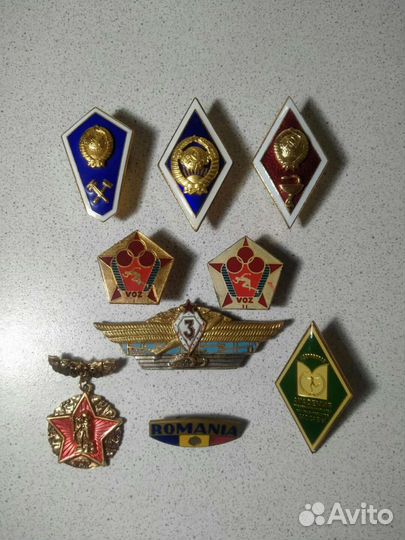 Значок СССР ромб поплавок знак отличия