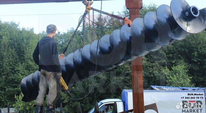 Шнек, для ямобура D - 550мм, L - 3м