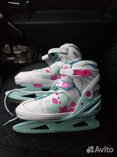 Коньки ледовые раздвижные р.36,37,38,39,40,41