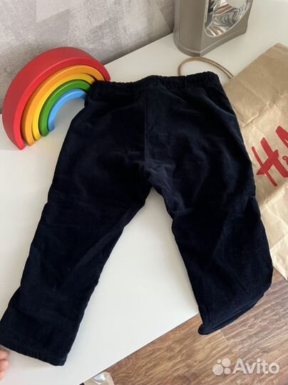 Брюки велюровые на мальчика hm размер 80 новые