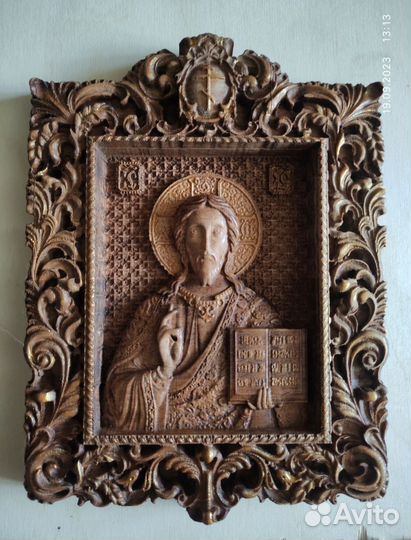 Икона Резная из натурального дерева