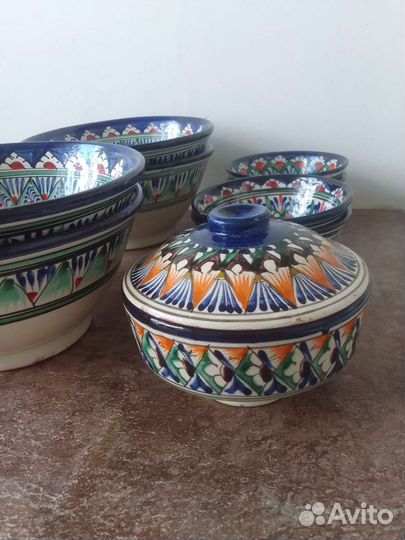 Посуда из Узбекистана Риштанская керамика