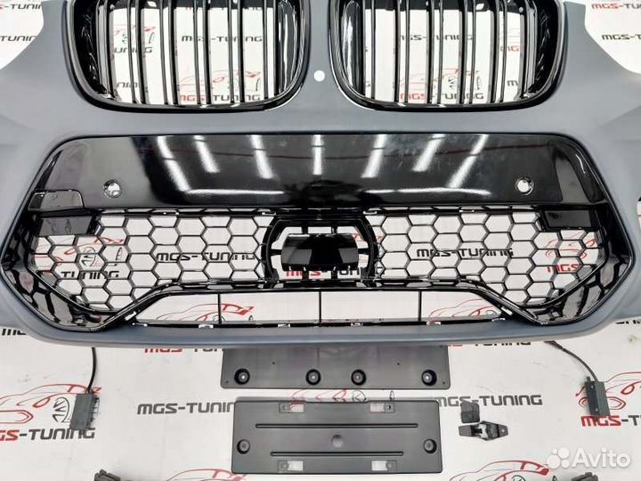 Передний бампер + решетка стиль X3M BMW X3 G01