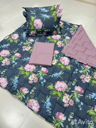 Белье постельное с готовым одеялом хлопок