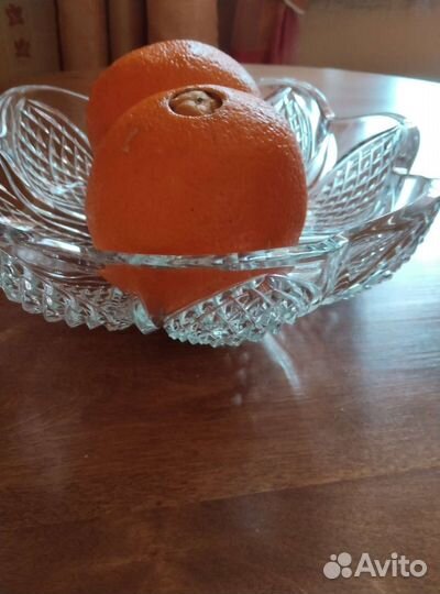 Ваза хрусталь для фруктов СССР