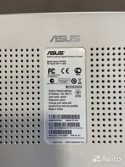 Роутер Asus RT N16