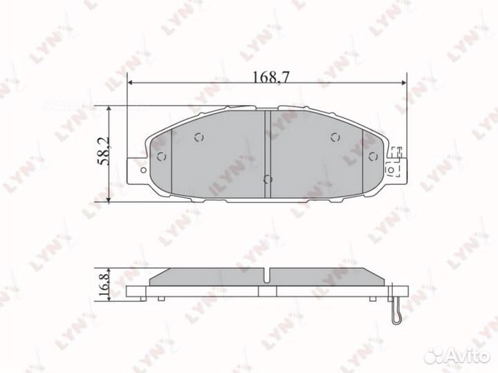 Lynxauto BD-5732 Колодки тормозные дисковые зад пр