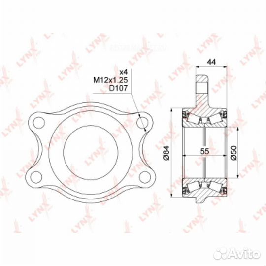 Lynxauto WB-1032 Ступица колеса зад прав/лев