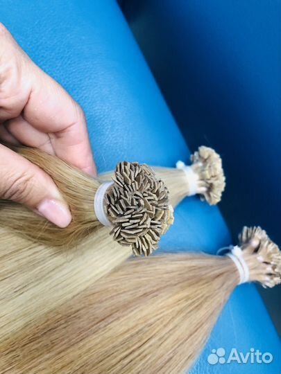 Волосы блонд 50 см, 55см, 60см