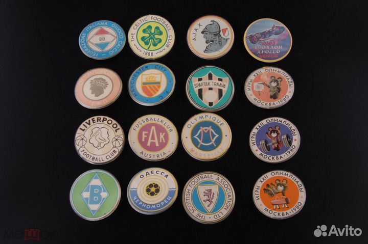 Значки Футбольные Клубы 16 штук СССР