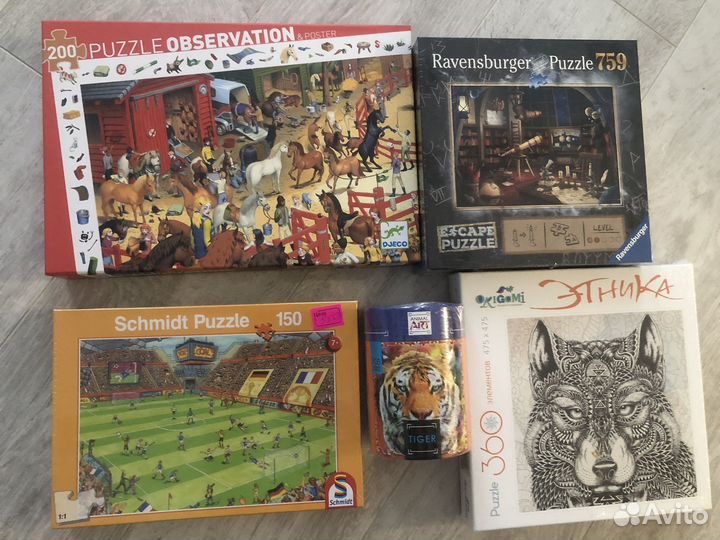 Пазлы Djeco, Ravensburger, Mideer, Trefl, Schmidt