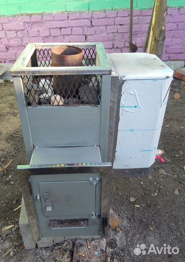 Печь для бани с баком