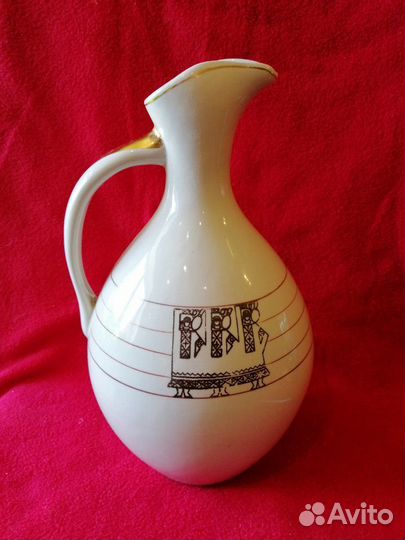 Кувшин керамический советский в этническом стиле