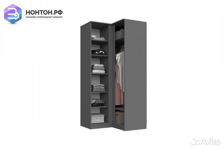 Шкаф угловой Челси графит