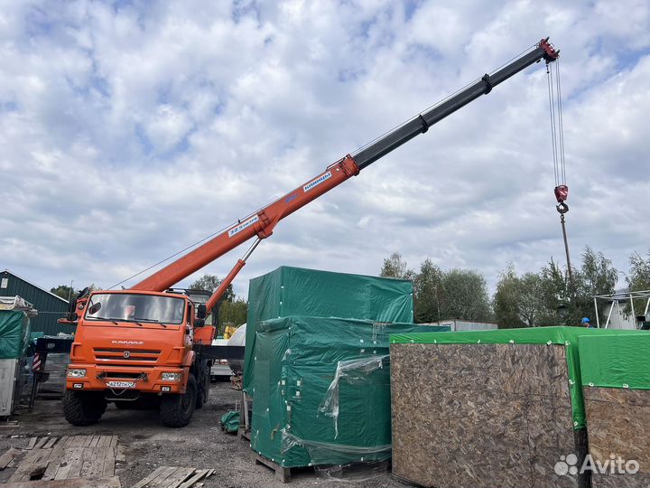 Аренда и услуги автокрана, 25 т, 33 м, с гуськом 9 м
