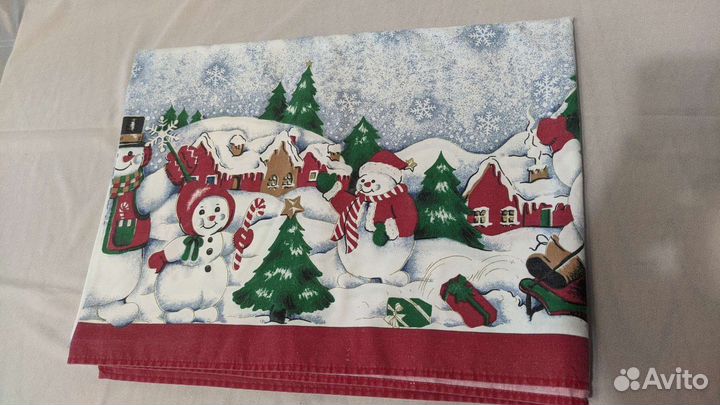 Новогодняя скатерть 170х130, новая.Хлопок/полиэст