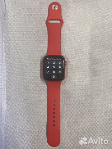 Часы apple watch 6 44 mm red