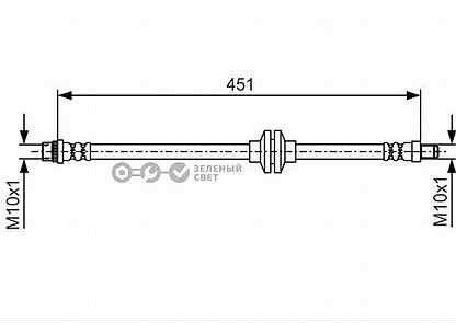 Bosch 1987481985 Шланг тормозной передний logan-2