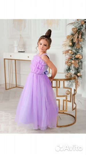 Нарядное платье для девочки 122 128