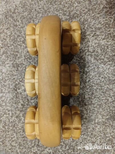 Массажер деревянный, роликовый 