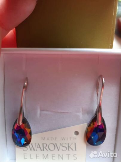 Серьги с кристалами Swarovski