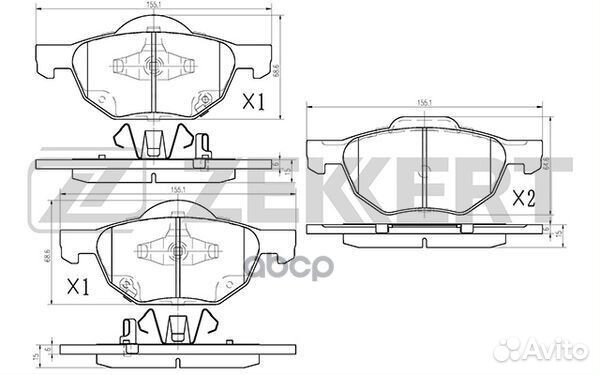 Колодки торм. диск. передн. Honda Accord VII 03