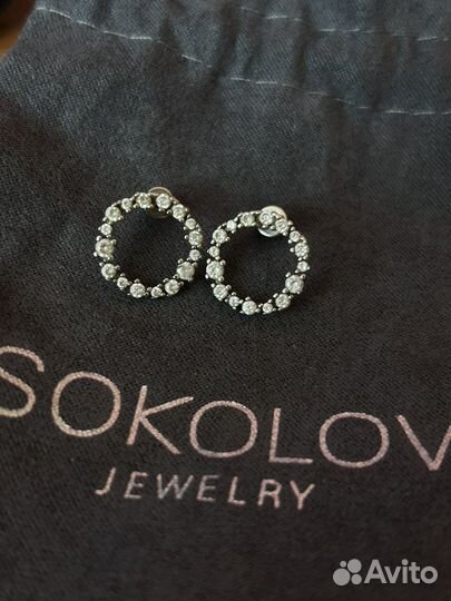 Серьги серебряные sokolov