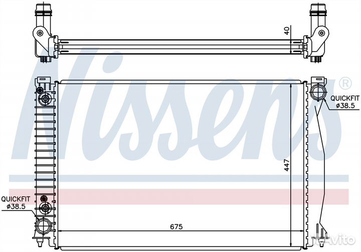 Радиатор охлаждения двс audi A6 C6 (2004) A6 quatt